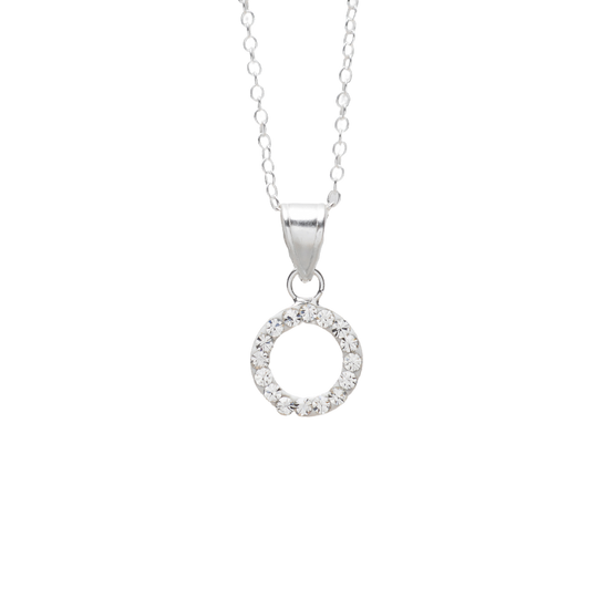 a white gold necklace with diamonds on a black background