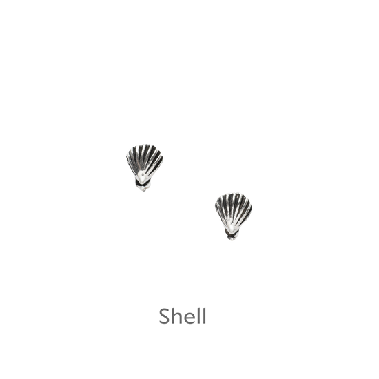 a pair of seashells on a black background