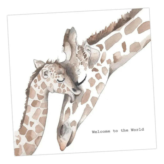 New Baby Giraffes Card Greeting & Note Cards Crumble and Core 15 x 15 cm  