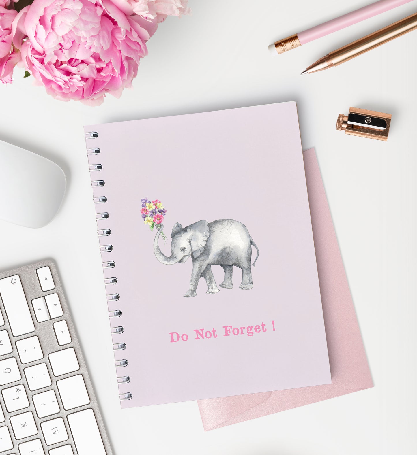 Wire Bound Notebook - Elephant