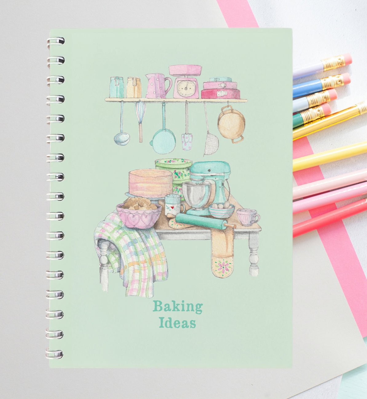 Wire Bound Notebook - Baking