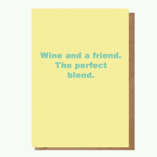 Wine and a Friend A6 Greeting Card Greeting & Note Cards Crumble and Core   