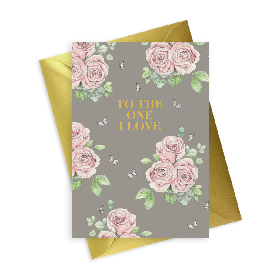 Bright Blooms Foiled To The One I Love Card Greeting & Note Cards Crumble and Core   