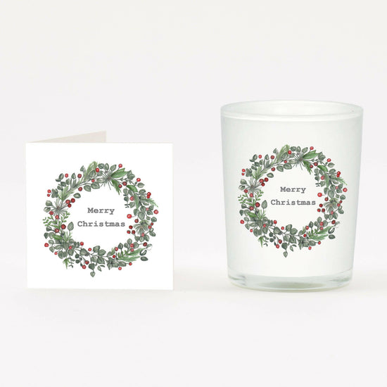 Christmas Wreath Candle and Card Candles Crumble and Core   