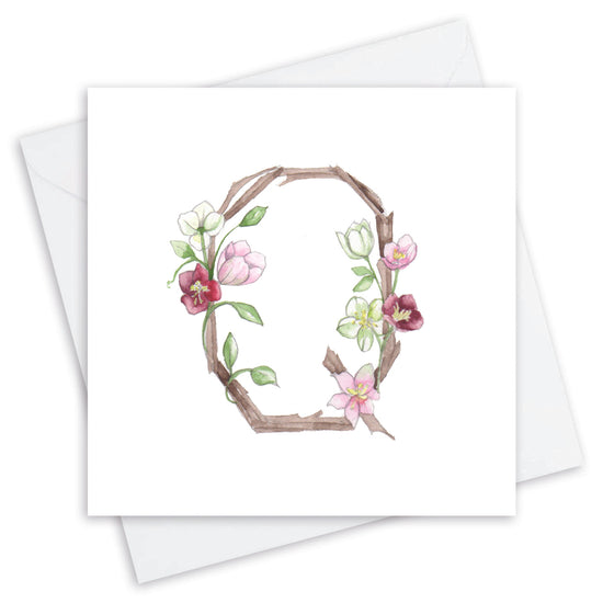 Floral Letters Q