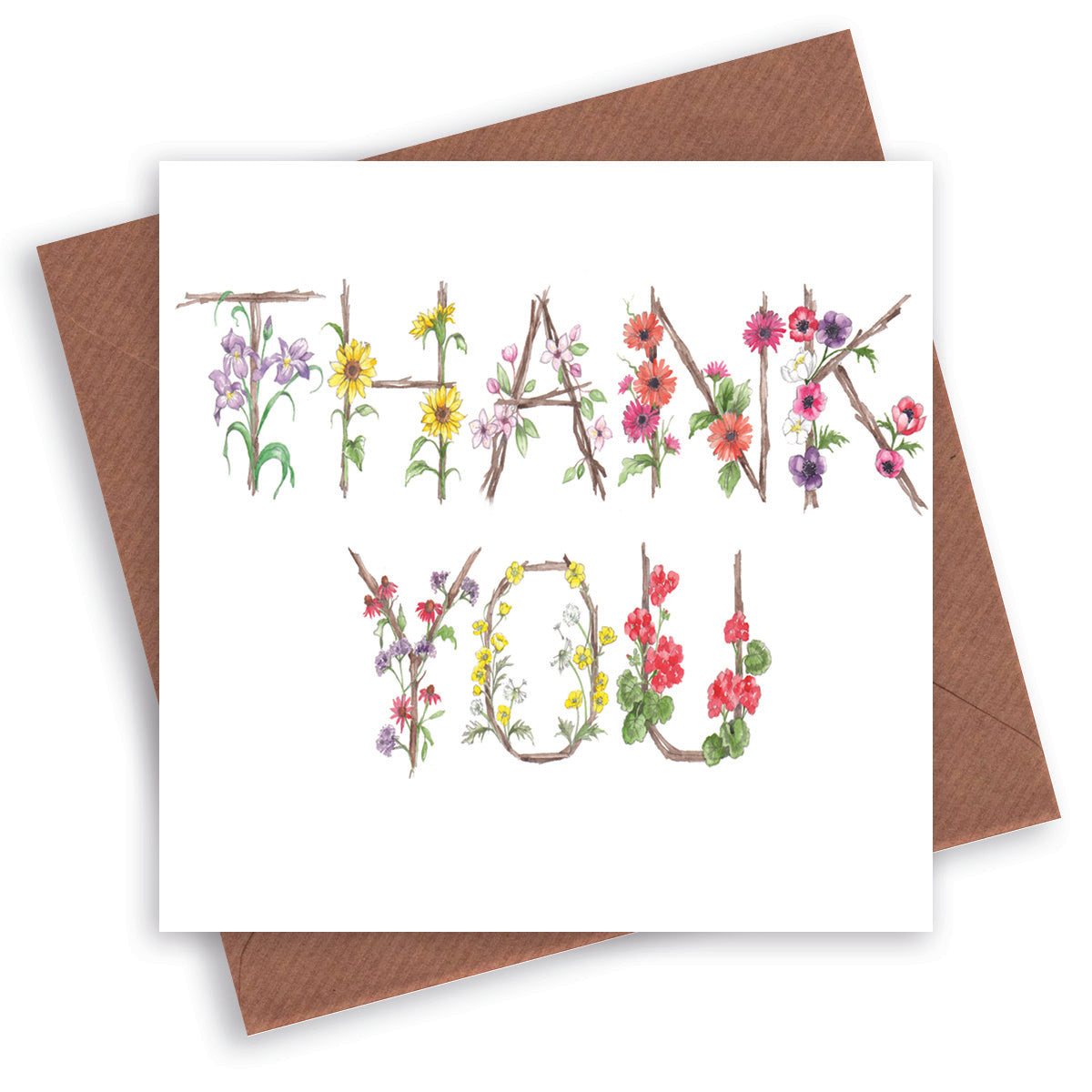 Floral Letters Thank You