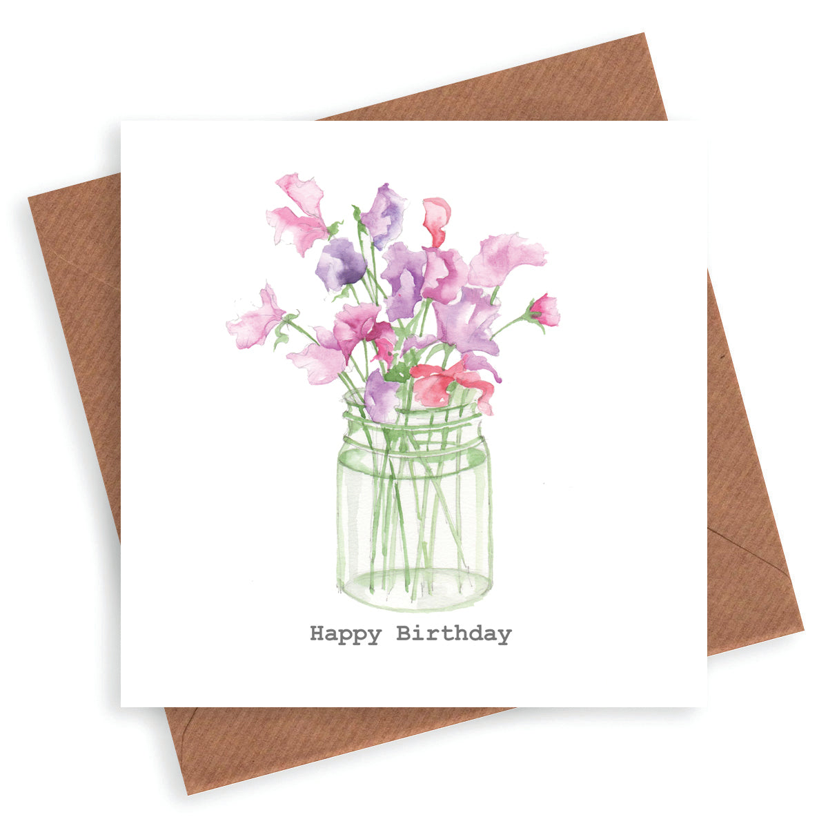 Sweet Peas, Birthday Card