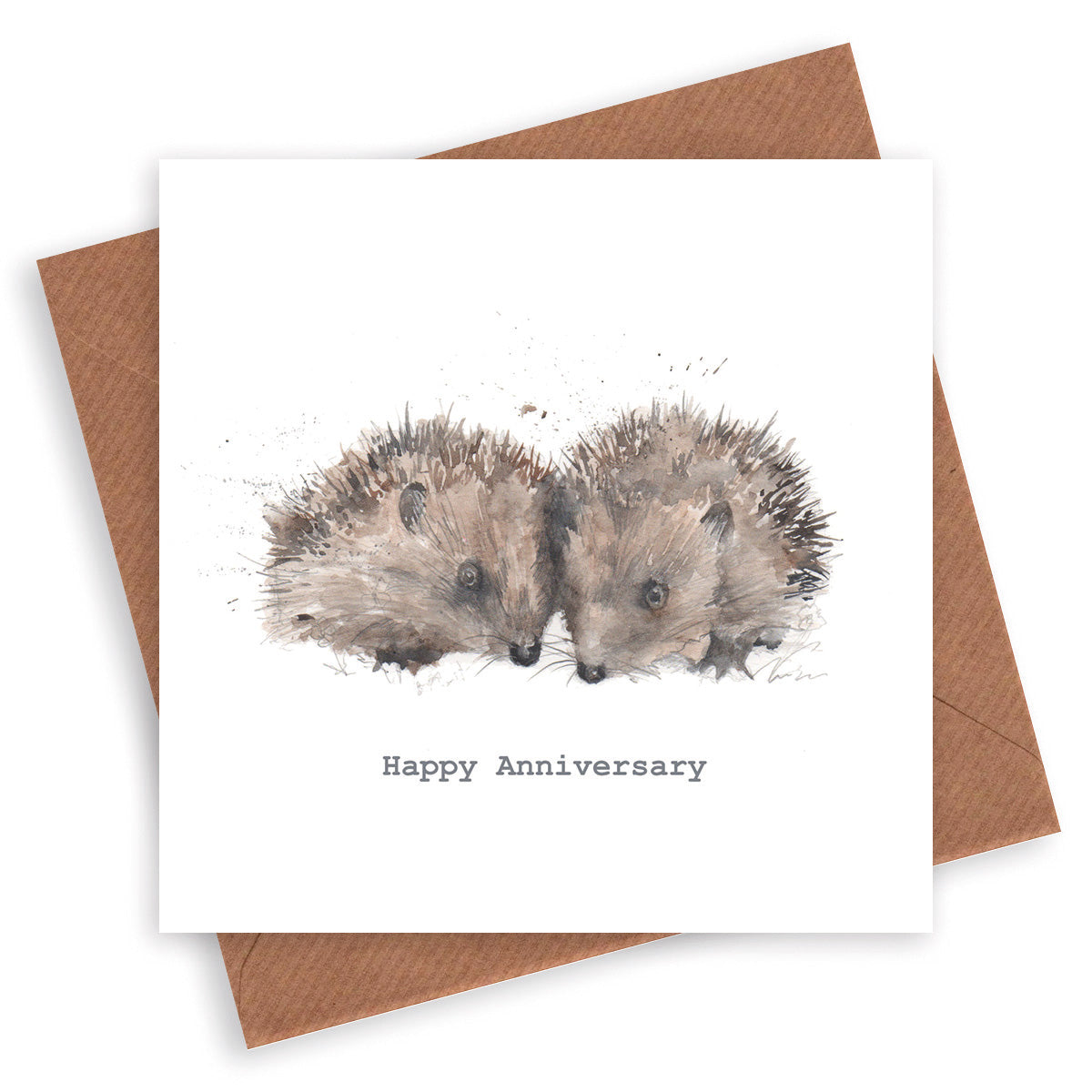 Mr and Mrs Hedgehog Anniversary Card