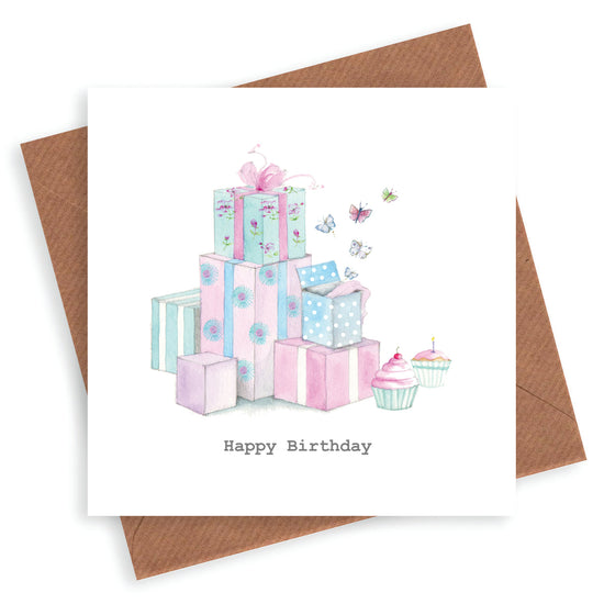 Pretty Presents Birthday Card