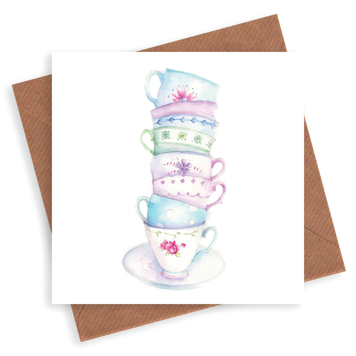 Vintage Teacups Card