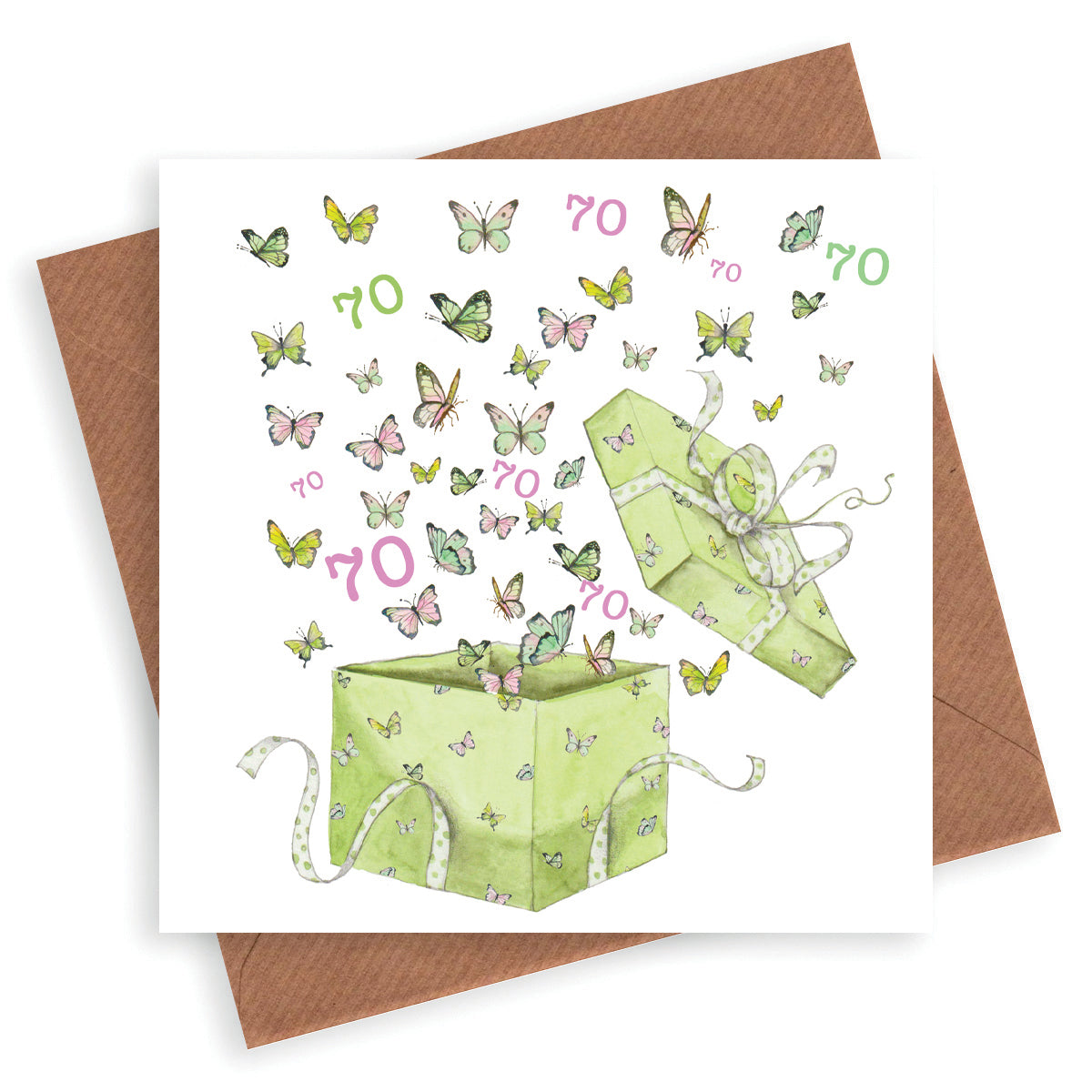 Butterfly 70th Birthday Card