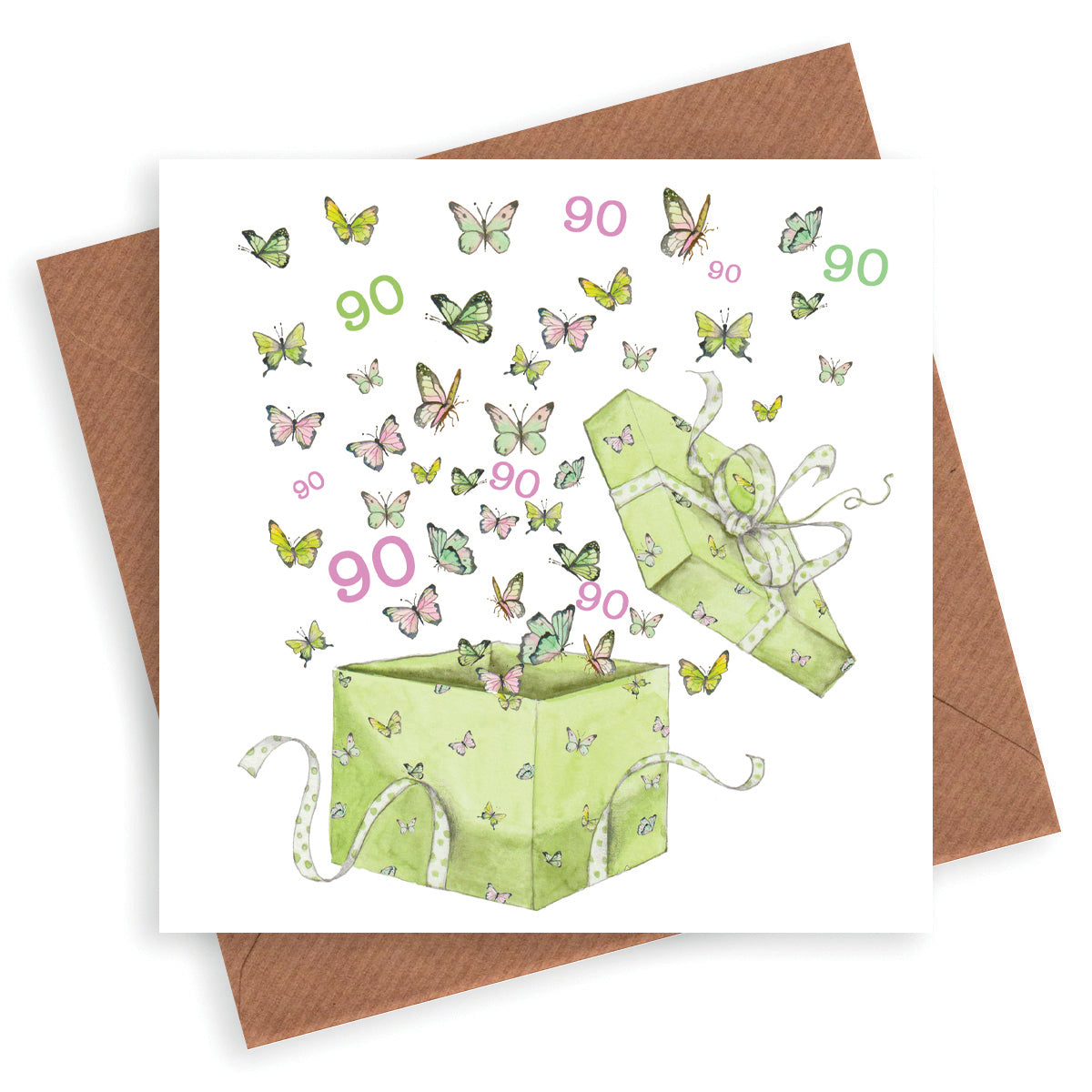 Butterfly 90th Birthday Card