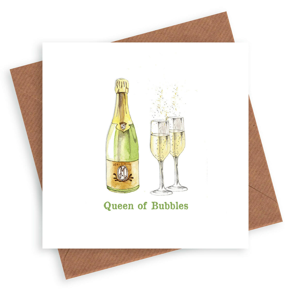 Bubbles Queen Card Greeting & Note Cards Crumble and Core   