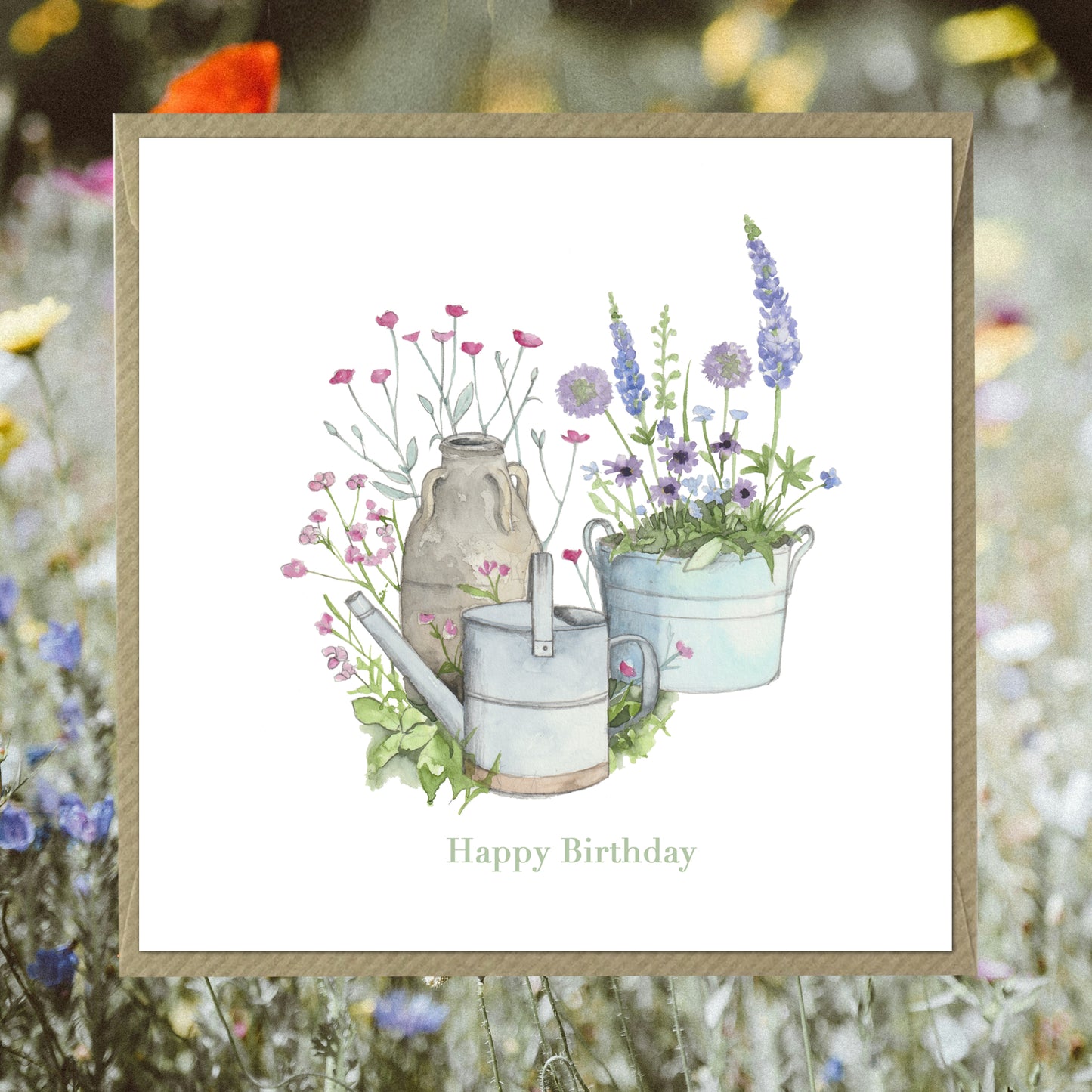 3 Pots Happy Birthday Card