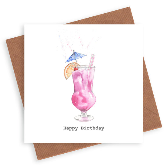 Happy Birthday Cocktail Card