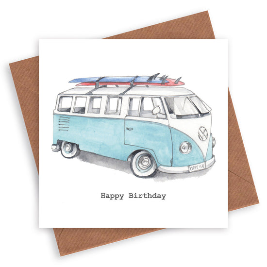 Happy Birthday Camper Van Card