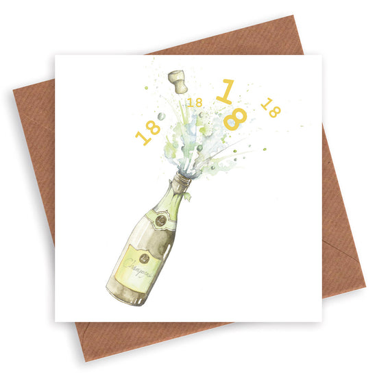 Champagne 18th Card