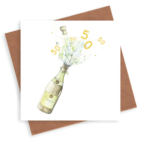 Champagne 50th Card