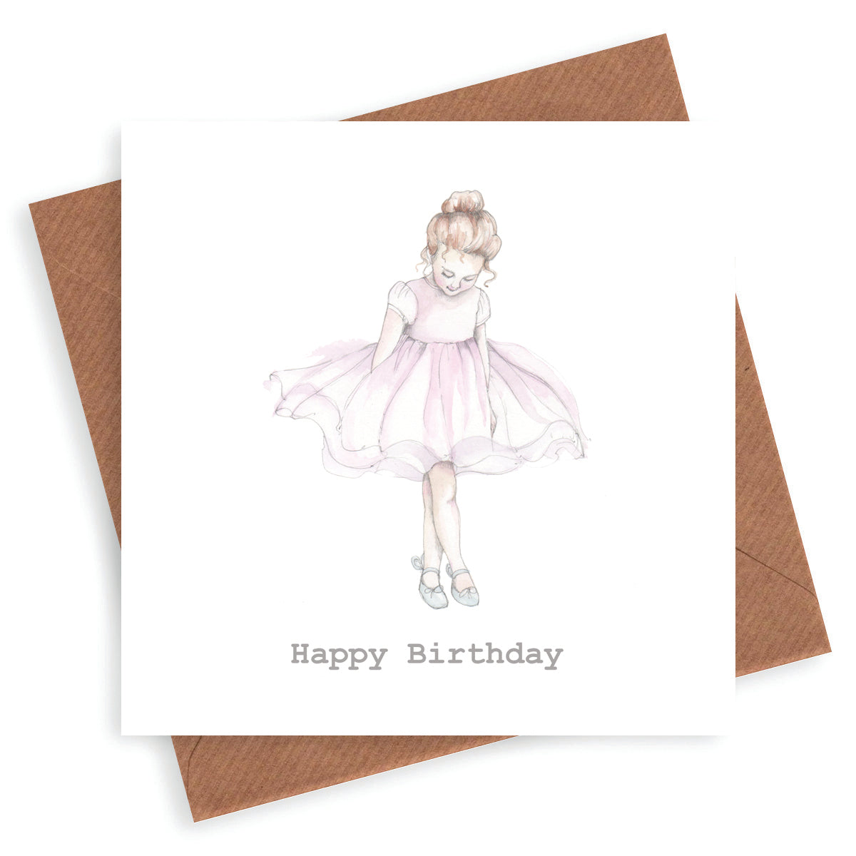 Ballerina Birthday Card