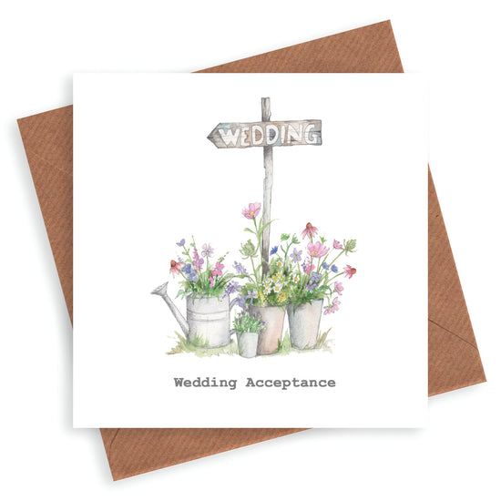 Wedding Sign Acceptance Card