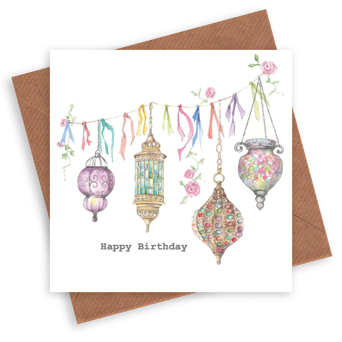 Lanterns Birthday Card