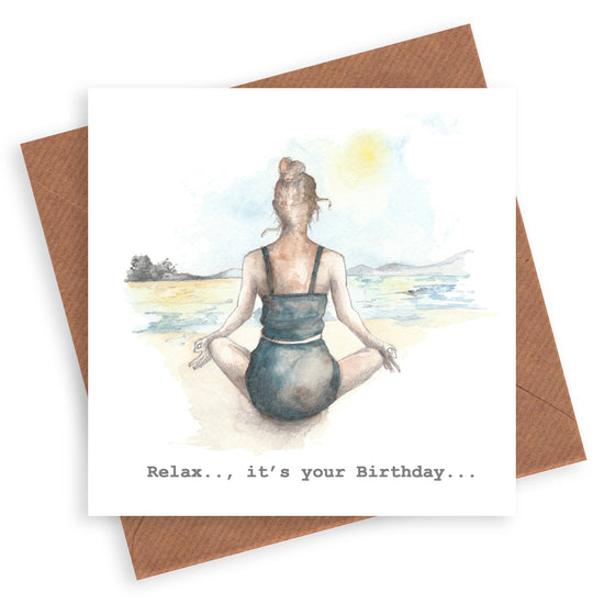 Yoga Birthday Card