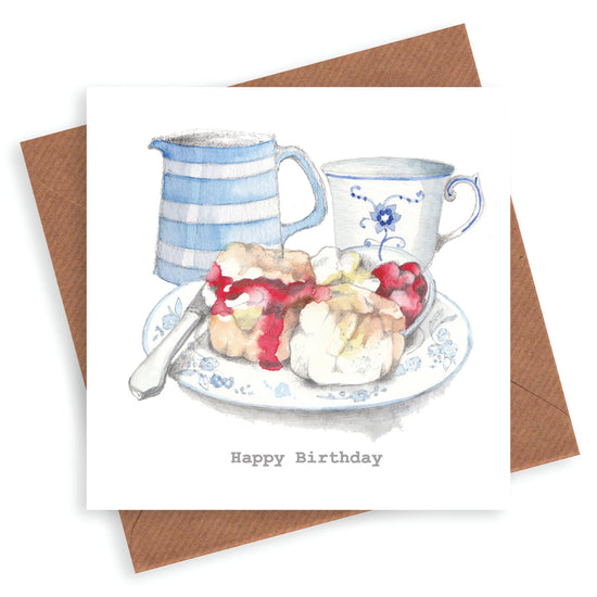 Cream Tea Birthday Card