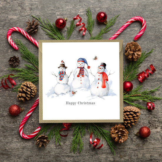 Christmas Snowmen Greeting Card