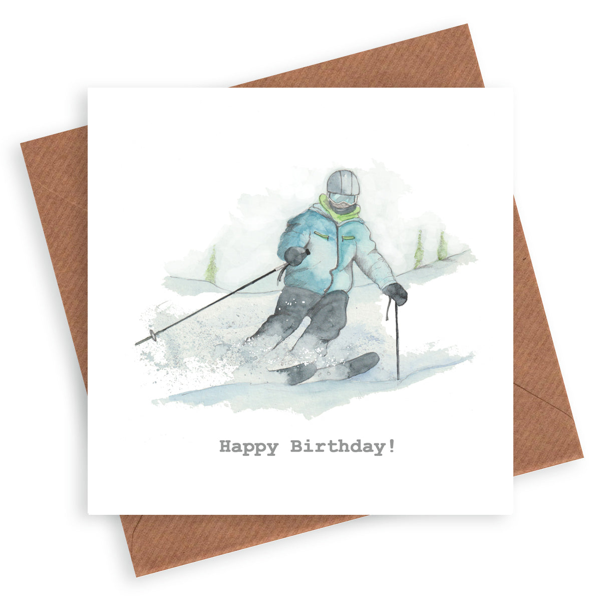 Ski Birthday Card