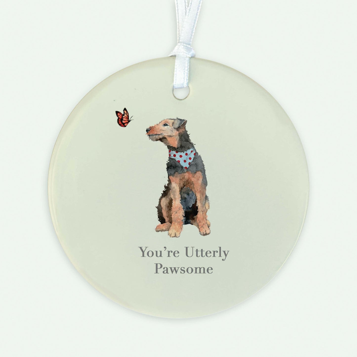 Hanging Ceramic Decoration - Dog Pawsome Decor Crumble and Core   