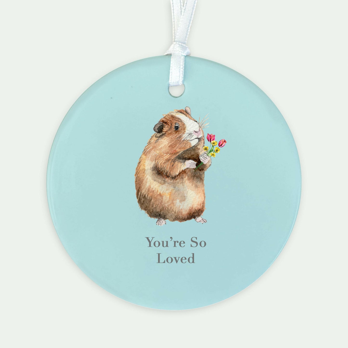 Hanging Ceramic Decoration - Guinea Pig So Loved Decor Crumble and Core   