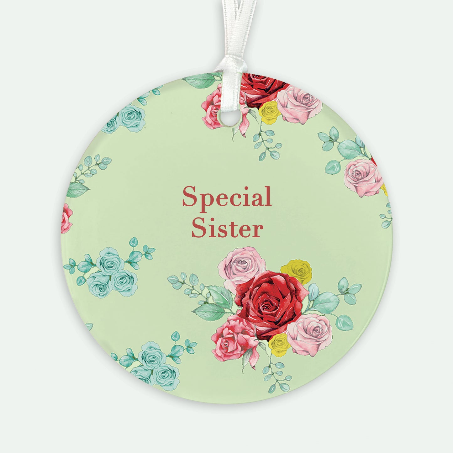 Hanging Ceramic Decoration - Rose Green Sister Decor Crumble and Core   