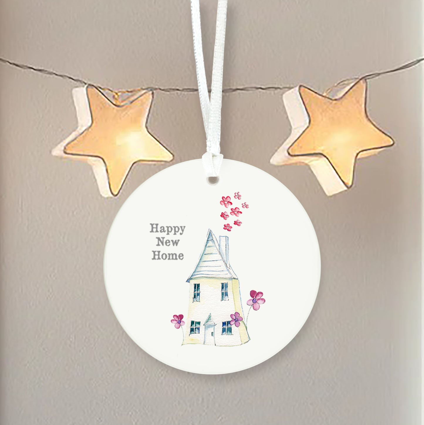 Hanging Ceramic Decoration - New Home Fairy House