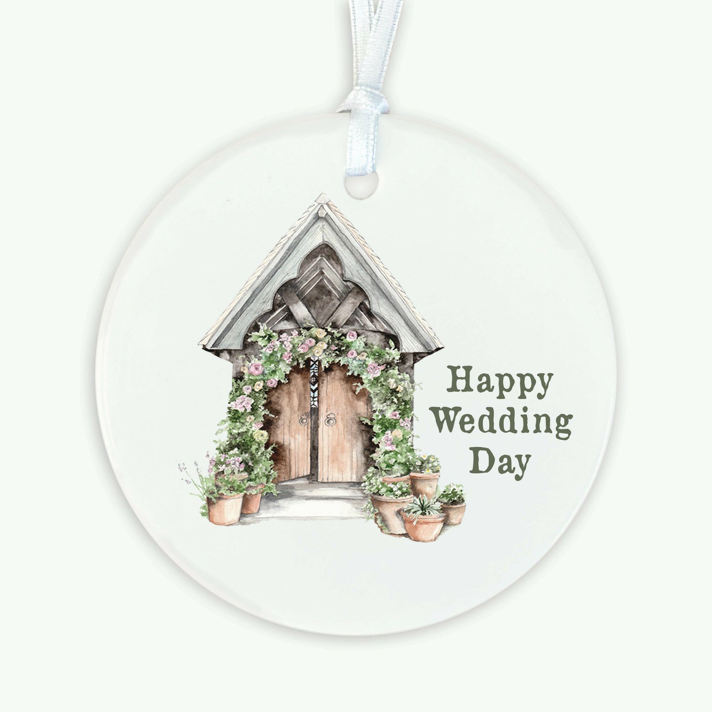 A6 Greeting Card with Ceramic Keepsake - Wedding Church Greeting & Note Cards Crumble and Core   