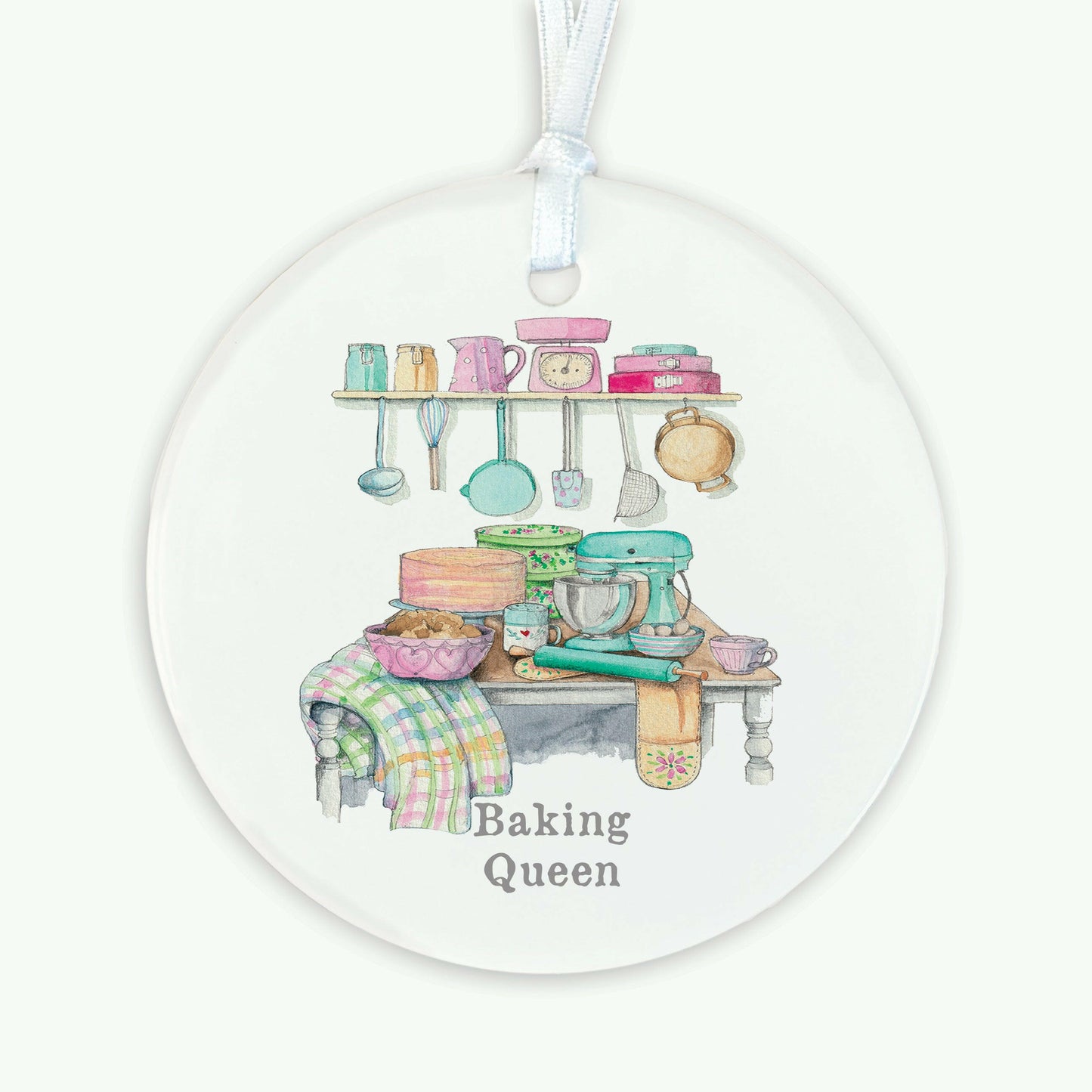 A6 Greeting Card with Ceramic Keepsake - Baking Queen Greeting & Note Cards Crumble and Core   