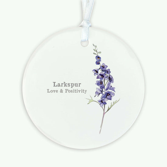 A6 Greeting Card with Ceramic Keepsake - Flowers Larkspur Greeting & Note Cards Crumble and Core   