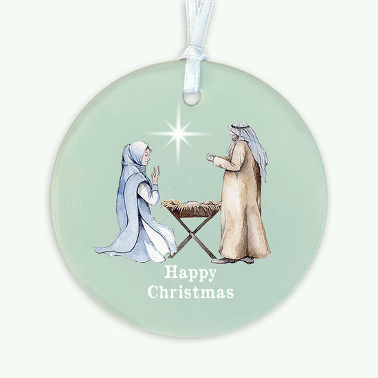 A6 Greeting Card with Ceramic Keepsake -Christmas Nativity Greeting & Note Cards Crumble and Core   