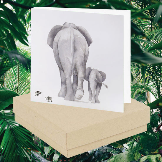 Sterling Silver Elephant Stud Earrings on Card - Perfect Gift for Animal Lovers