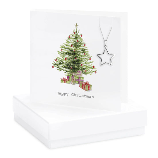 Boxed Christmas Tree Necklace Card Necklaces Crumble and Core   