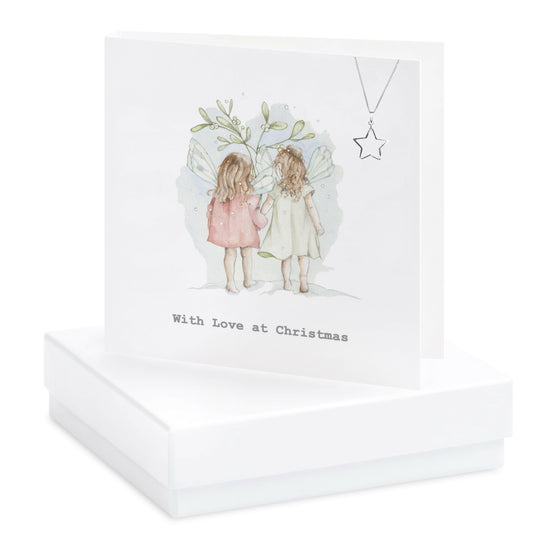 Boxed Christmas Fairy Girls Necklace Card Necklaces Crumble and Core   