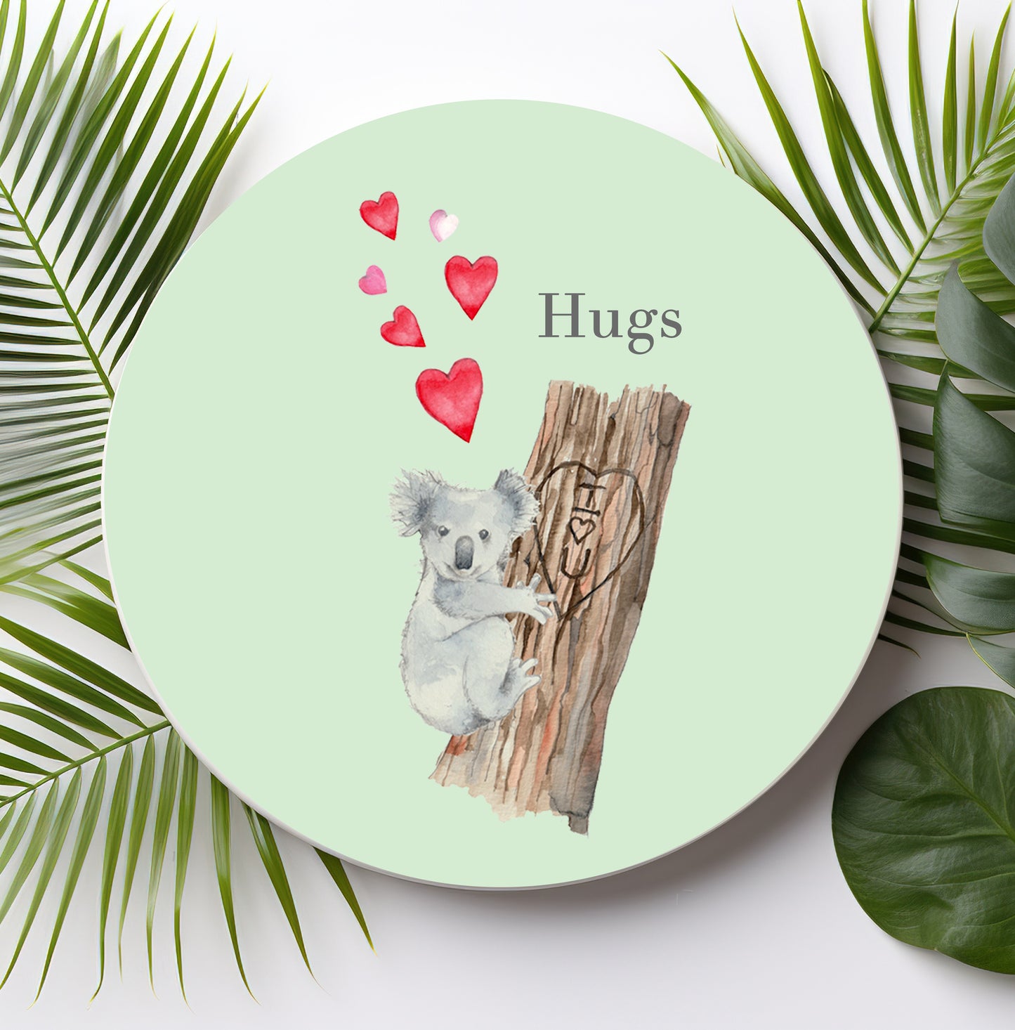 Ceramic Coaster - Koala Hugs