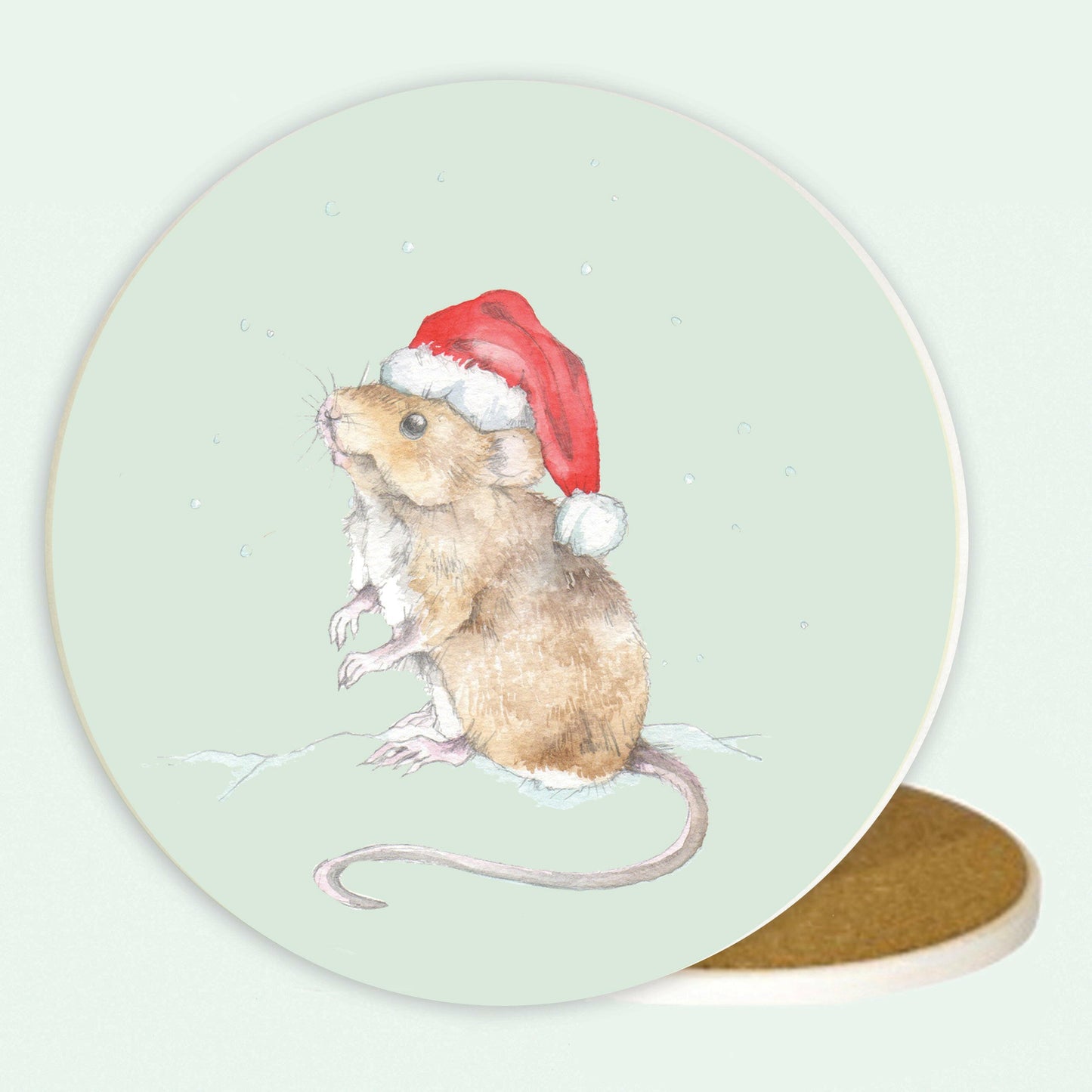 Ceramic Coaster - Christmas Mouse Coasters Crumble and Core   