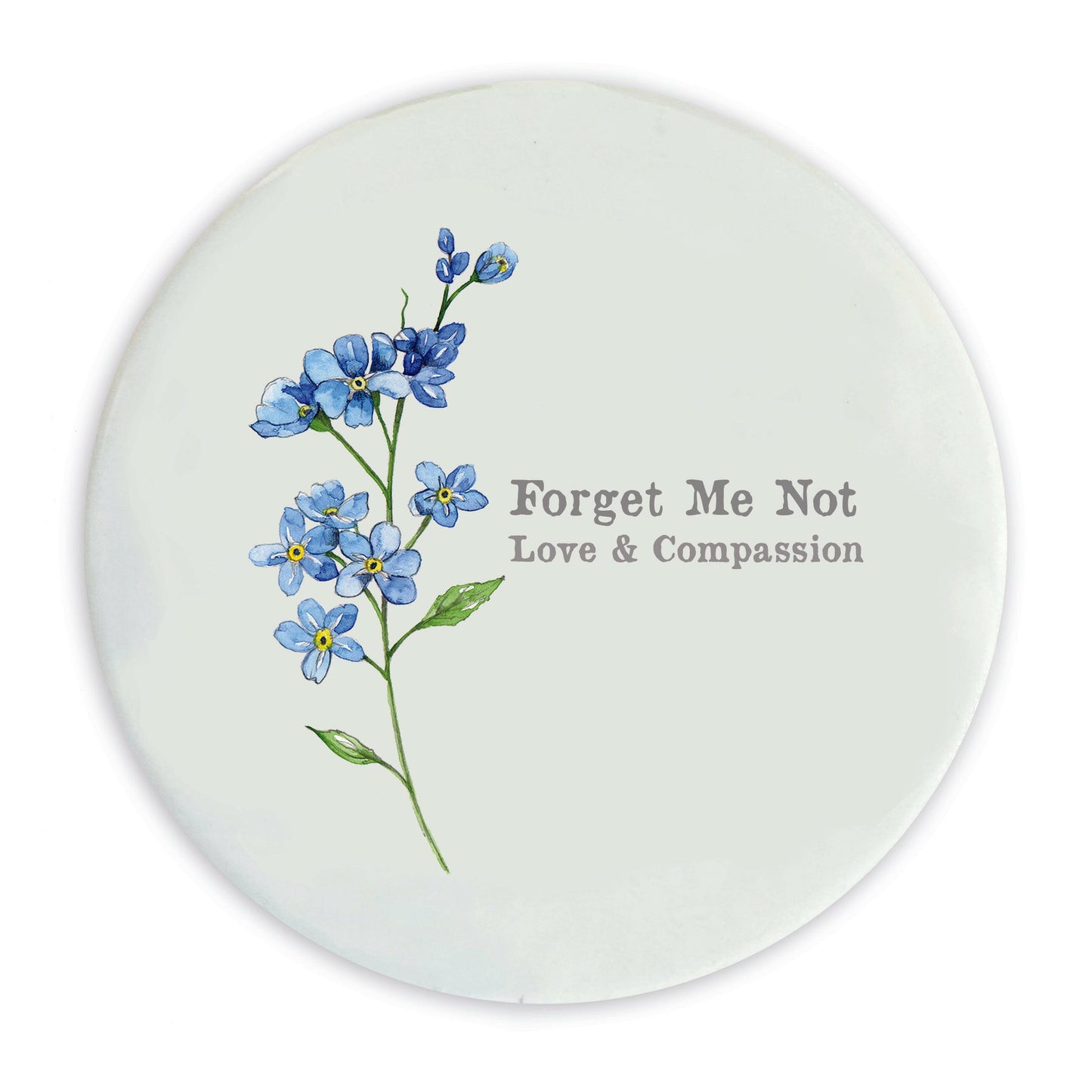 Ceramic Coaster - Flowers Foget Me Not Coasters Crumble and Core   