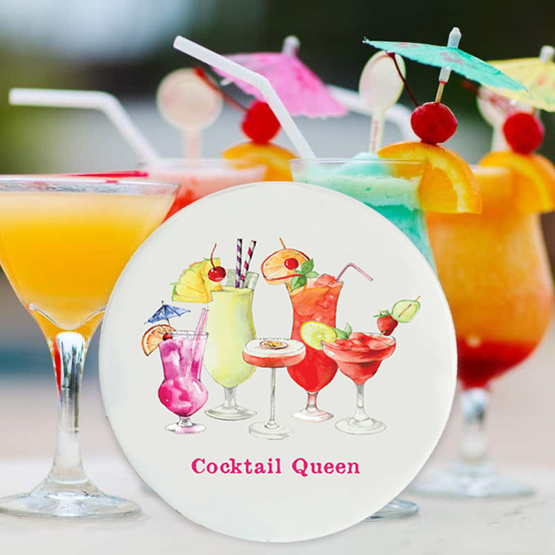 Ceramic Coaster - Cocktail Queen