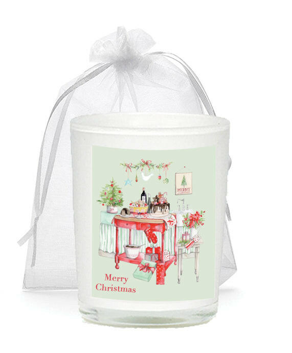 Christmas Robin Candle & Organza Bag Candles Crumble and Core   