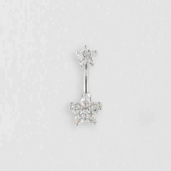 Make Up Boxed Card with Surgical Steel Crystal Navel Bar CP002 Body Jewelry Crumble and Core   