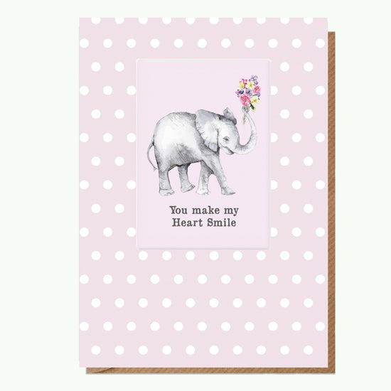 A6 Greeting Card & Magnet - Elephant Greeting & Note Cards Crumble and Core   