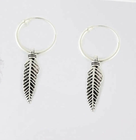 Feathers Appear Hoop Earring Card Earrings Crumble and Core   