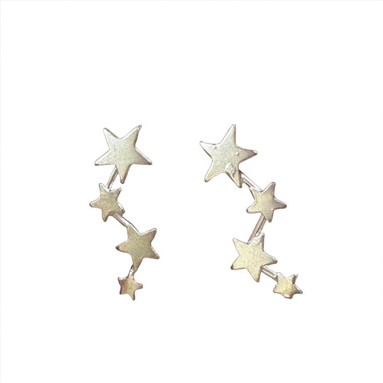 Starburst Crawler Silver Ear Stud Earrings Crumble and Core   