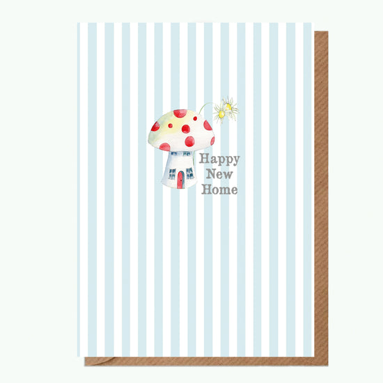 A6 Greeting Card with Ceramic Keepsake - New Home Toadstool Greeting & Note Cards Crumble and Core   